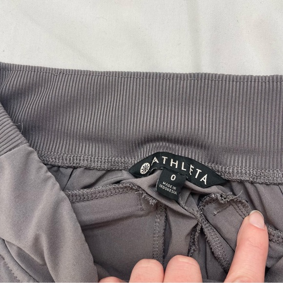 Athleta Brooklyn Ankle Casual Work Purple Grey Track Sweatpants Pants Joggers 0 - Picture 4 of 7